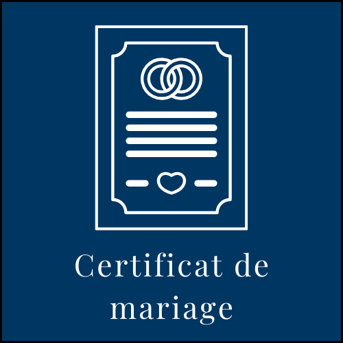 Certificat de mariage