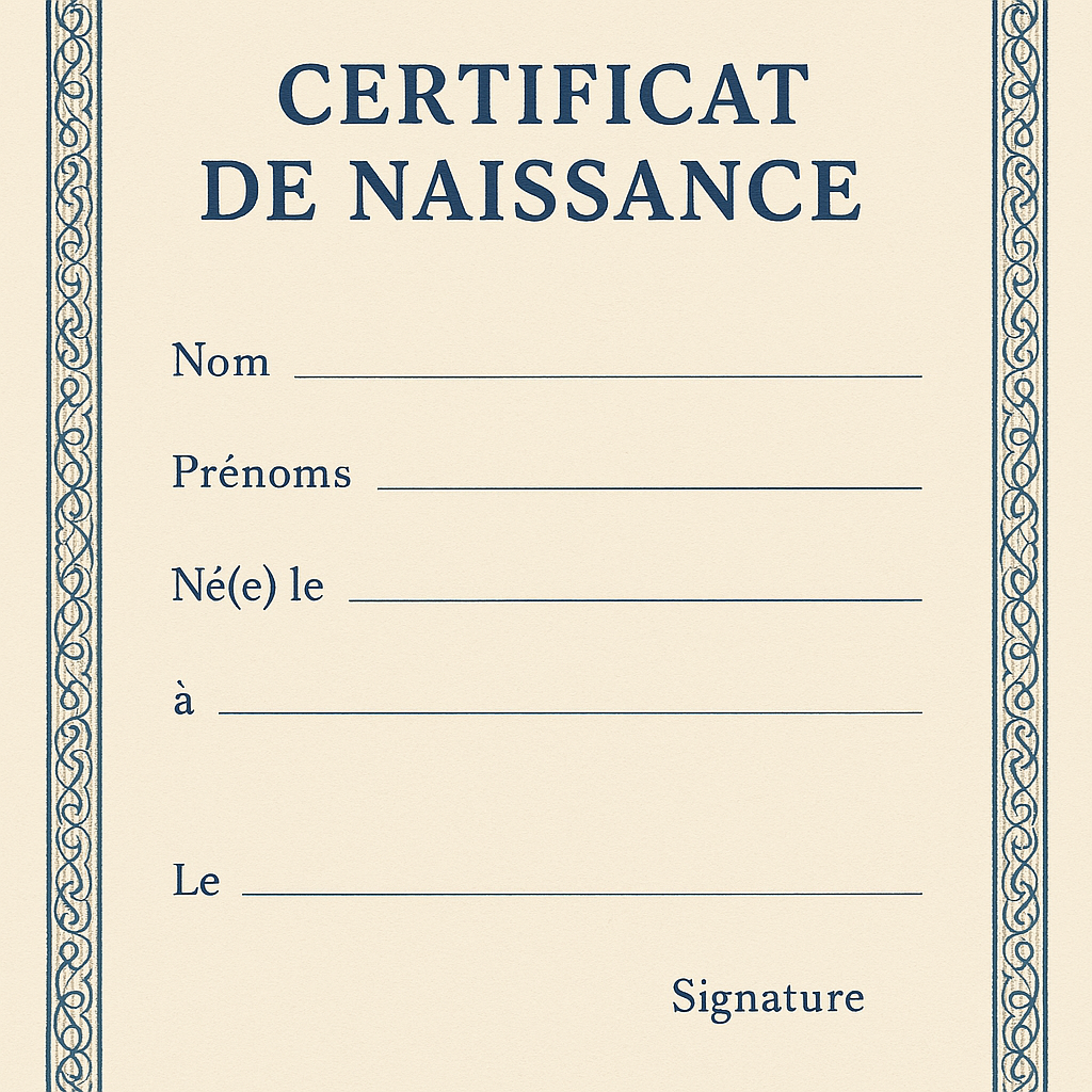 Traduction de certificat de naissance