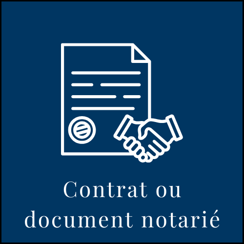Contrat ou document notarié
