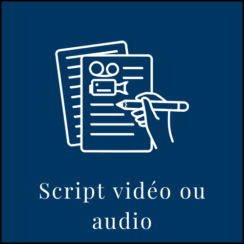 Script vidéo ou audio promotionnel