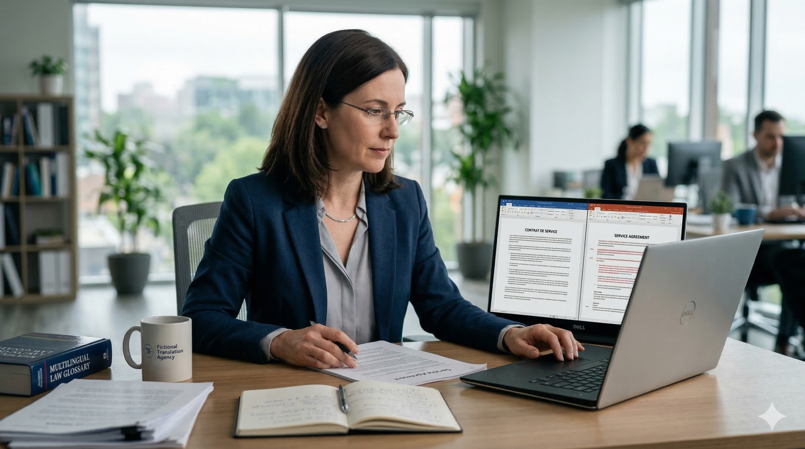 Professionnel travaillant sur l'adaptation culturelle d'un contenu