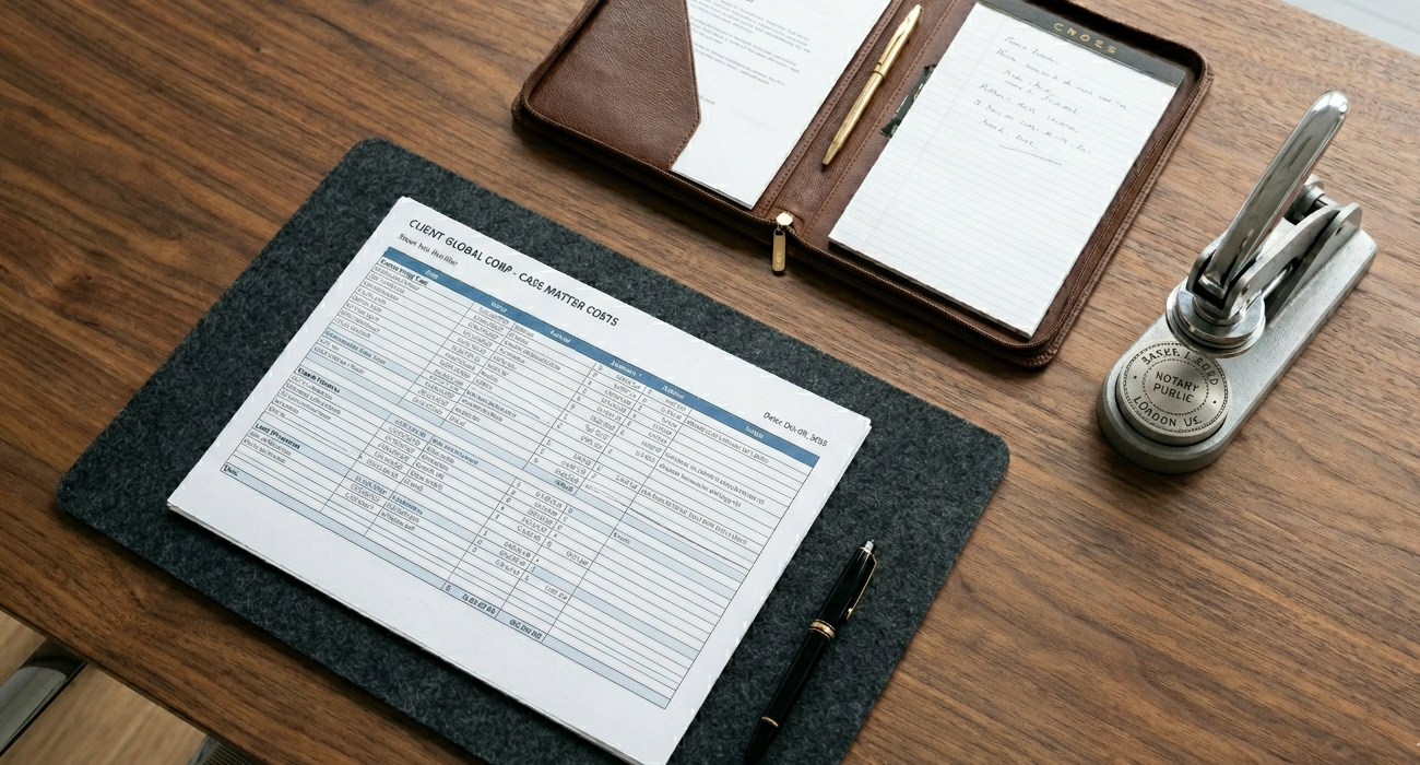 Calcul du prix traduction certifiée suisse avec des documents officiels sur un bureau
